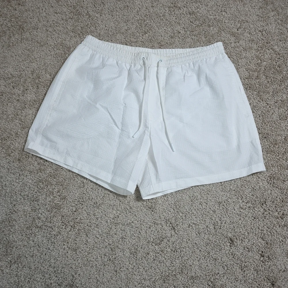 zara parachute white shorts sz large - Picture 1 of 8
